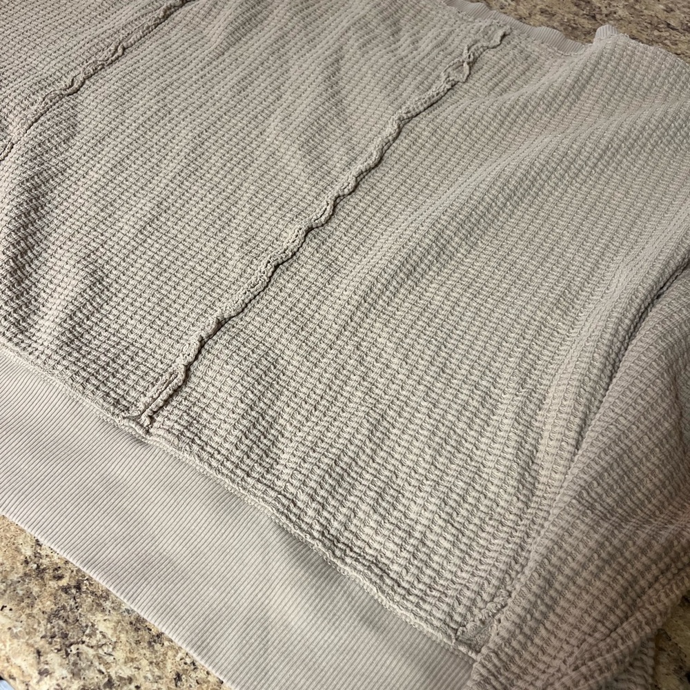 American Eagle Outfitters seriously lived in Beige waffle Sweater sweatshirt - Picture 10 of 10